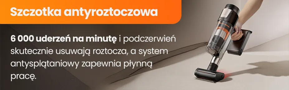 Dodatkowa szczotka przeciw roztoczom dołączana do odkurzacza pionowego UWANT V600