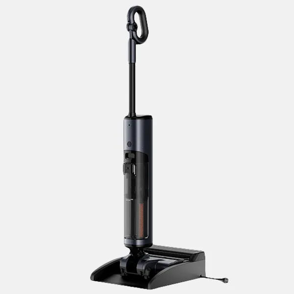 Odkurzacz mopujący Wet&Dry UWANT D700 Pro w stacji ładowania opisujący kategorię odkurzaczy mopujących